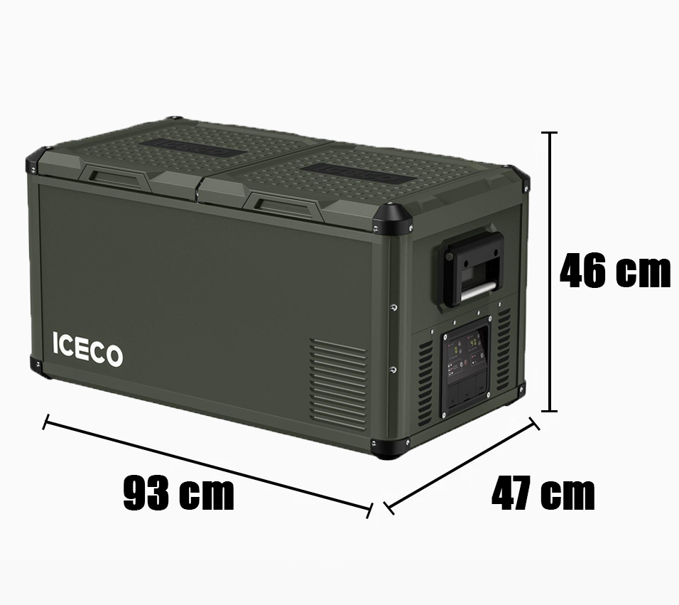 ICECO VL75 Kompresszoros Hűtőláda 75L Kétzónás Szürke - Image 2